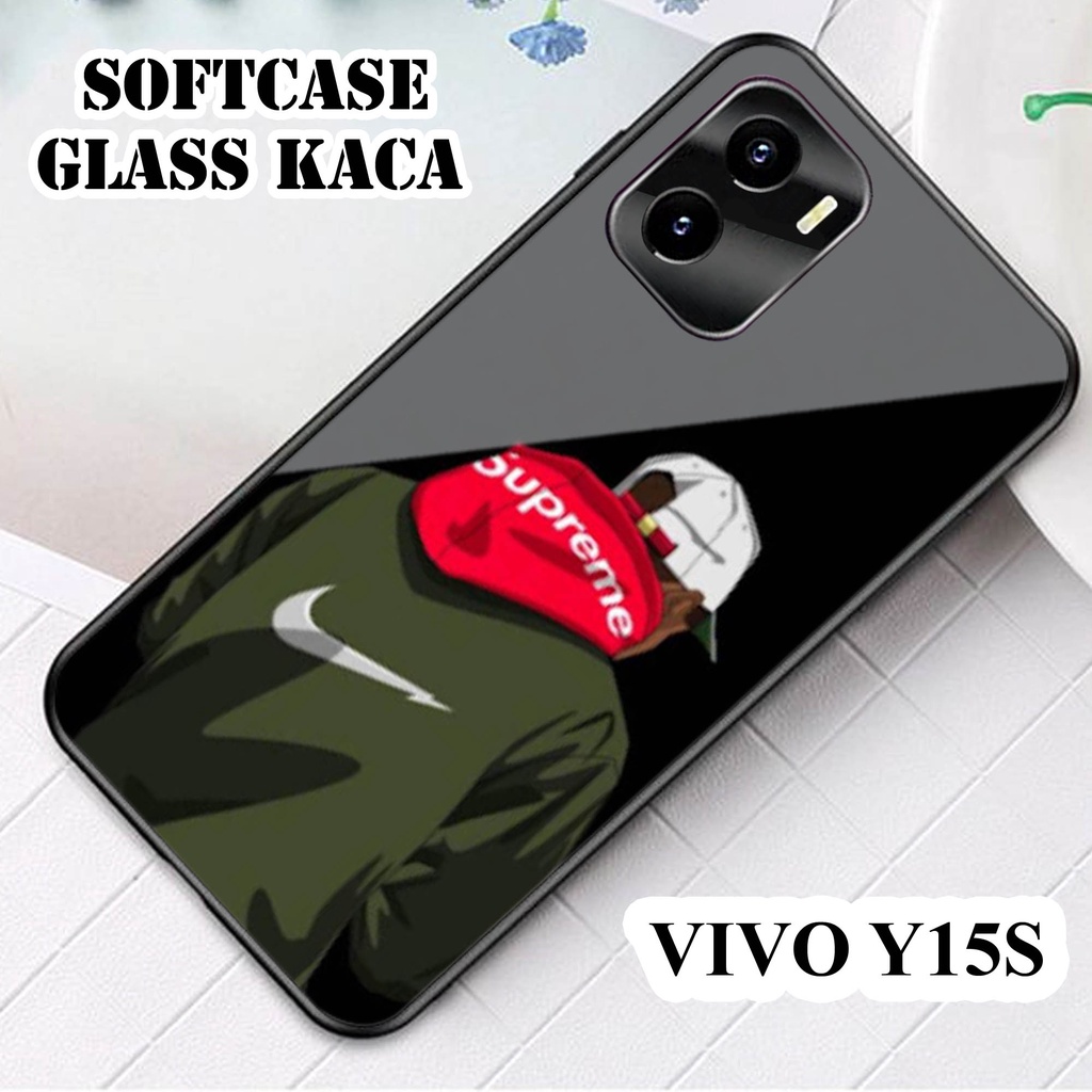 Softcase Glass Kaca VIVO Y15 S - Casing HP VIVO Y15 S[ S12 ].