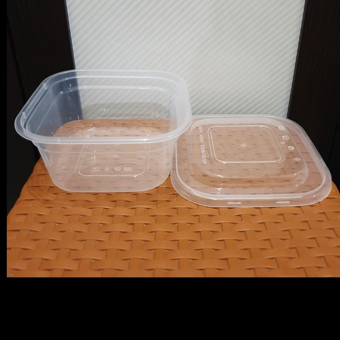 kotak makan plastik 750 ml SQ / Thinwall container 750 ml SQ / isi 25