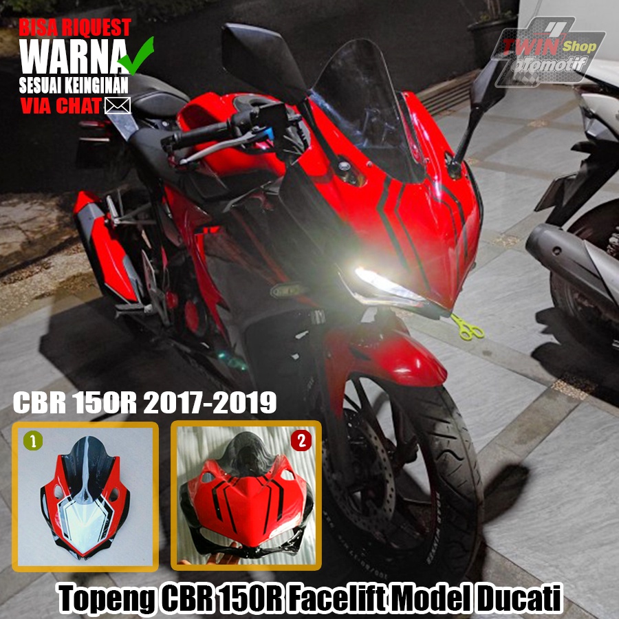 Topeng CBR 150R Facelift model Ducati, Kedok CBR 150R RIQUEST WARNA APA SAJA