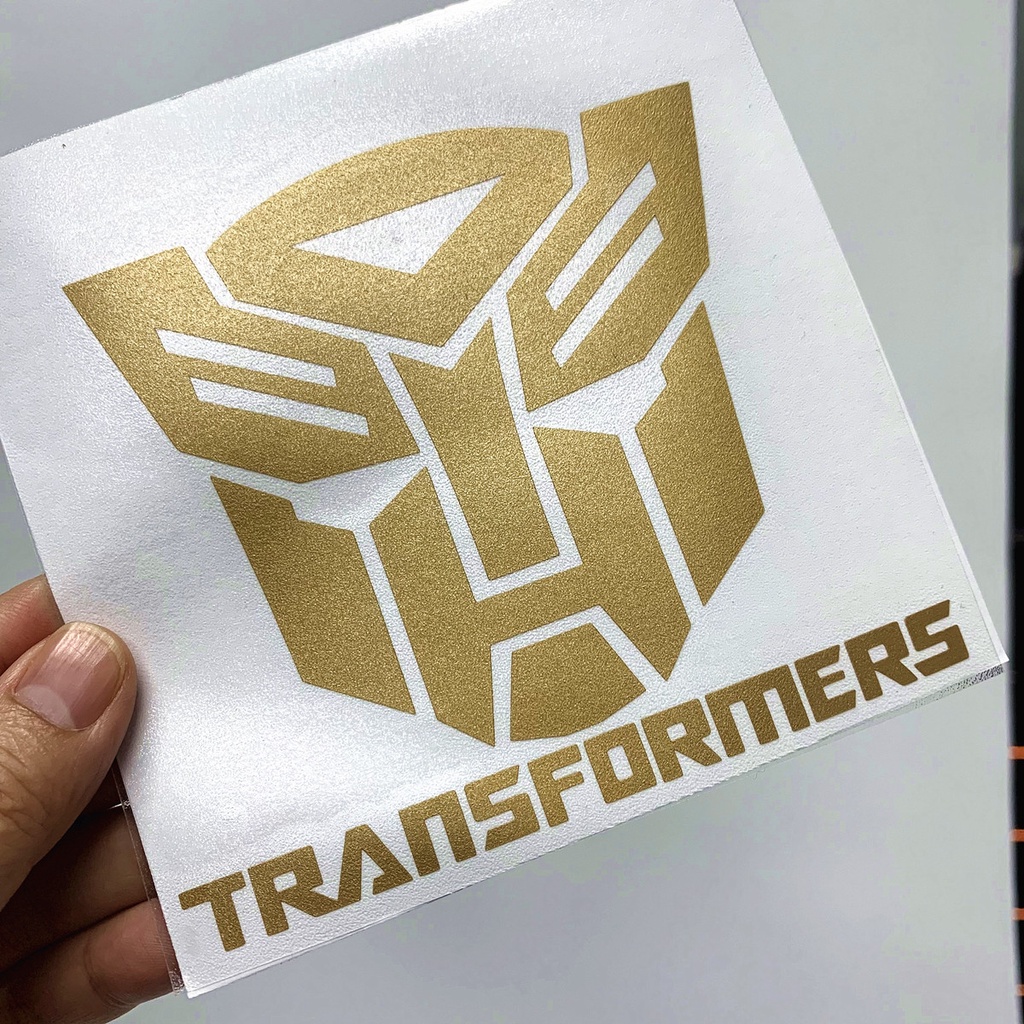 Transformers Stiker Reflektif Laser Motif Transformers Untuk Dekorasi Pintu / Tangki Bensin Mobil / Motor