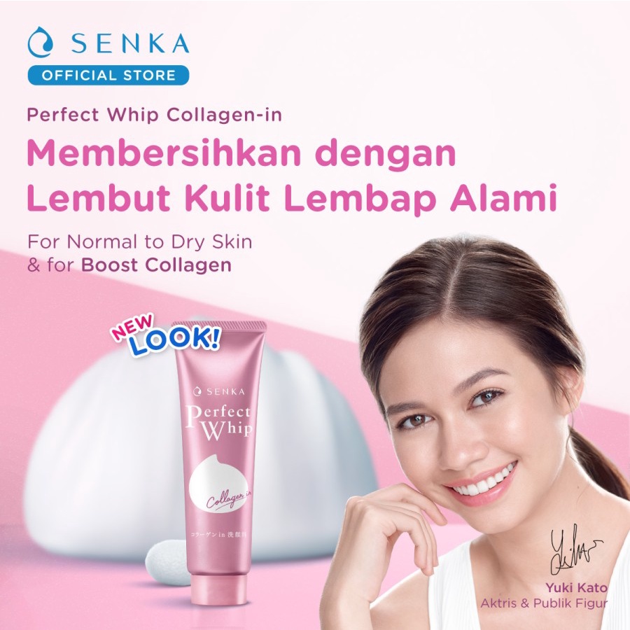 SENKA Perfect Whip Facial Foam 50g 100g 120g | clay white fresh anti shine collagen acne