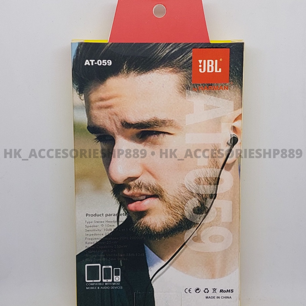 Headset JBL AT-059 Stereo Earphone Fresh Tones