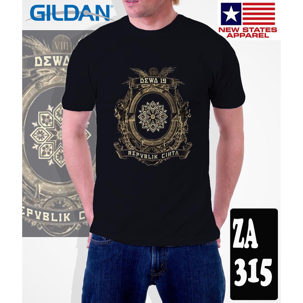 Kaos Dewa 19 Republik Cinta - Kaos Gildan Softstyle - Bahan Adem
