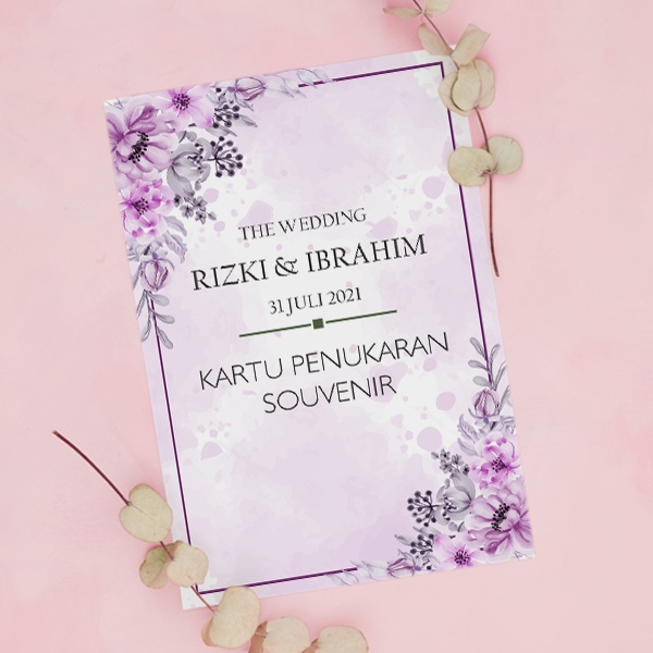 Kartu / Voucher Souvenir | Kartu Pengambilan Makanan | Kartu Ucapan Terimakasih Pernikahan | Wedding