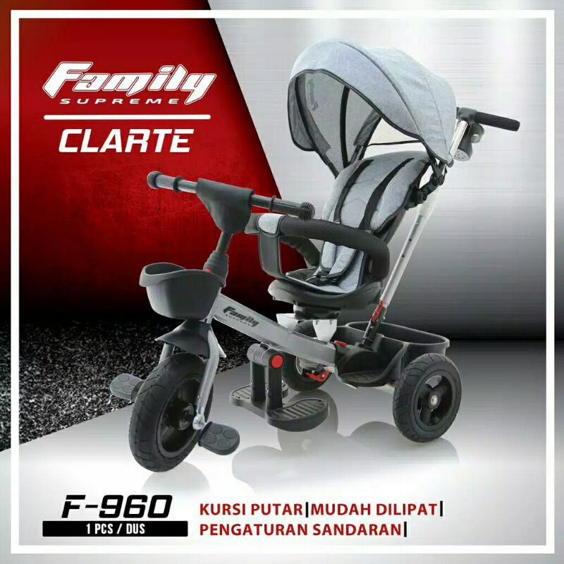 KARGO - Sepeda Anak Family Roda Tiga Supreme Clarte F-960 / 962 / 966