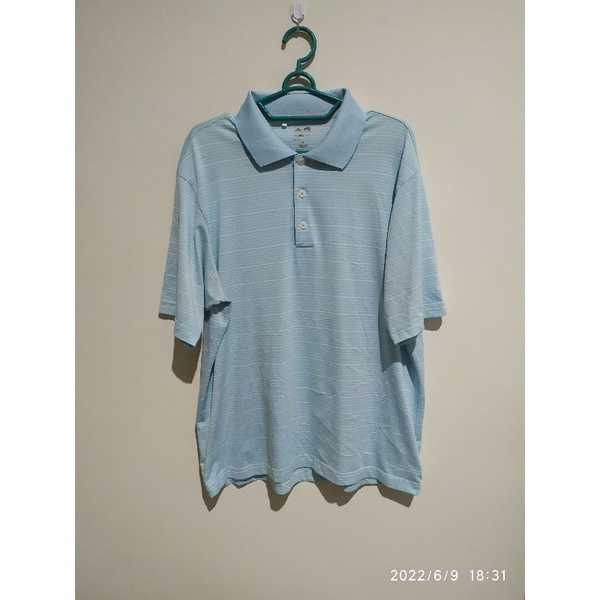 Kaos Polo Golf Adidas L Biru Muda