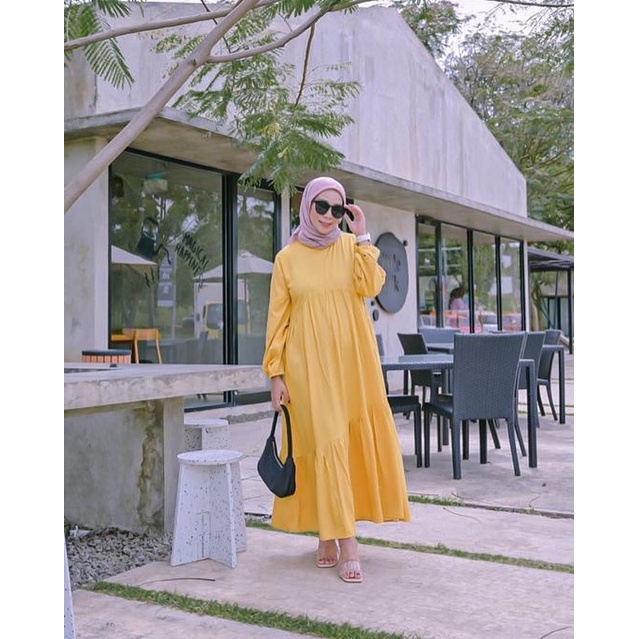 MINI DRESS LIWIE GAMIS MIDI RAYON TWILL BRANDSTORE MUSLIM