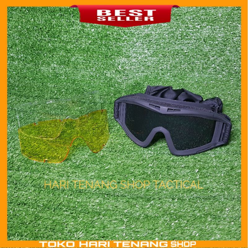 KACAMATA GOOGLE 3 LENSA KACAMATA ANTI ANGIN