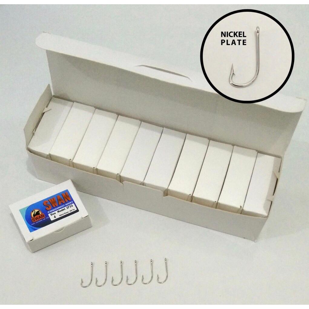 Pancing SWAN 3753 N ( isi : 100 pcs ) White Nickel Tangkai panjang