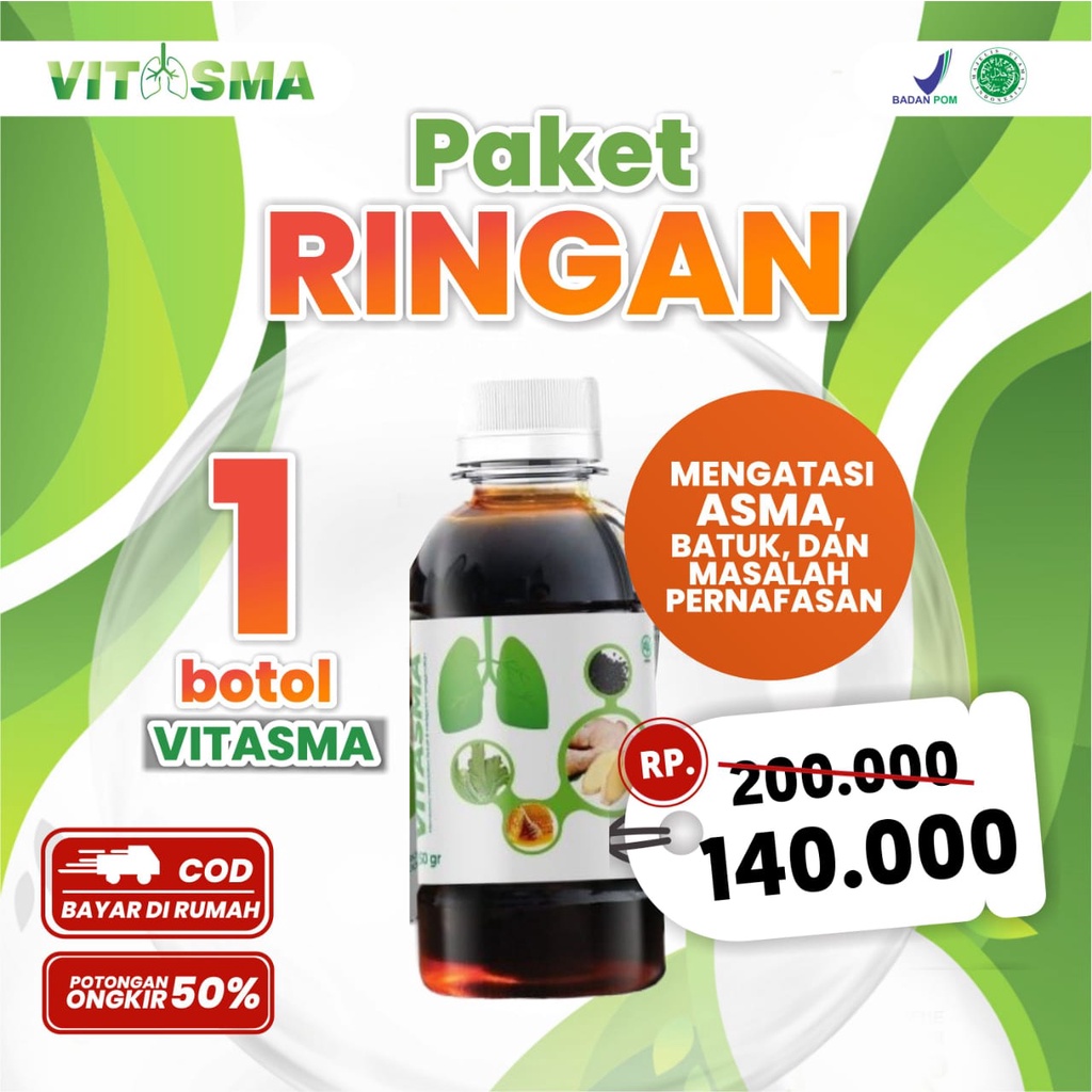 [[READY STOCK]] VITASMA Madu Asma Herbal Original Atasi Masalah Asma / TBC Paru Paru / Sesak Nafas / Sesak Napas / Batuk / Flek Obat Pernapasan Lega / Obat Batuk Herbal / Obat Asma Tbc / Asli Terlaris Terampuh Termurah BPOM Halal MUI