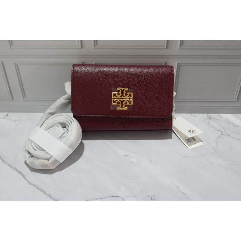 Tory Burch Britten Combo Bag burgundy