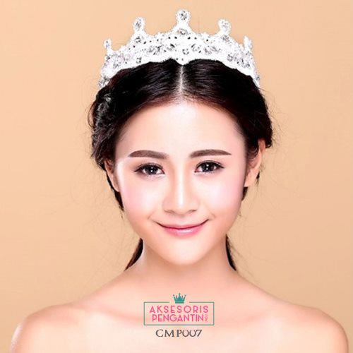 [BISA COD] HIASAN RAMBUT MAHKOTA MUTIARA AKSESORIS PENGANTIN WEDDING CMP007