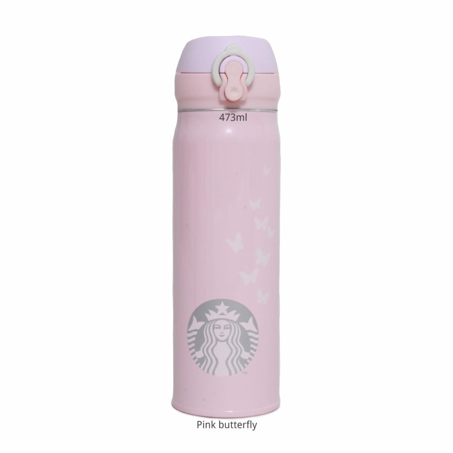 botol minum tumbler thermos starbucks one push 473ml