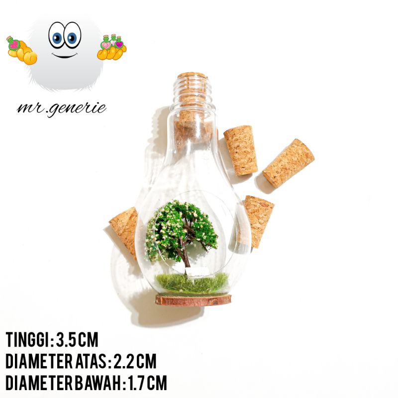 Mr.Generie Wine Cork 22x17x35 mm / Tutup Botol Kaca Gabus kayu / coklat / Bottle Cork Parfum Vial Ke