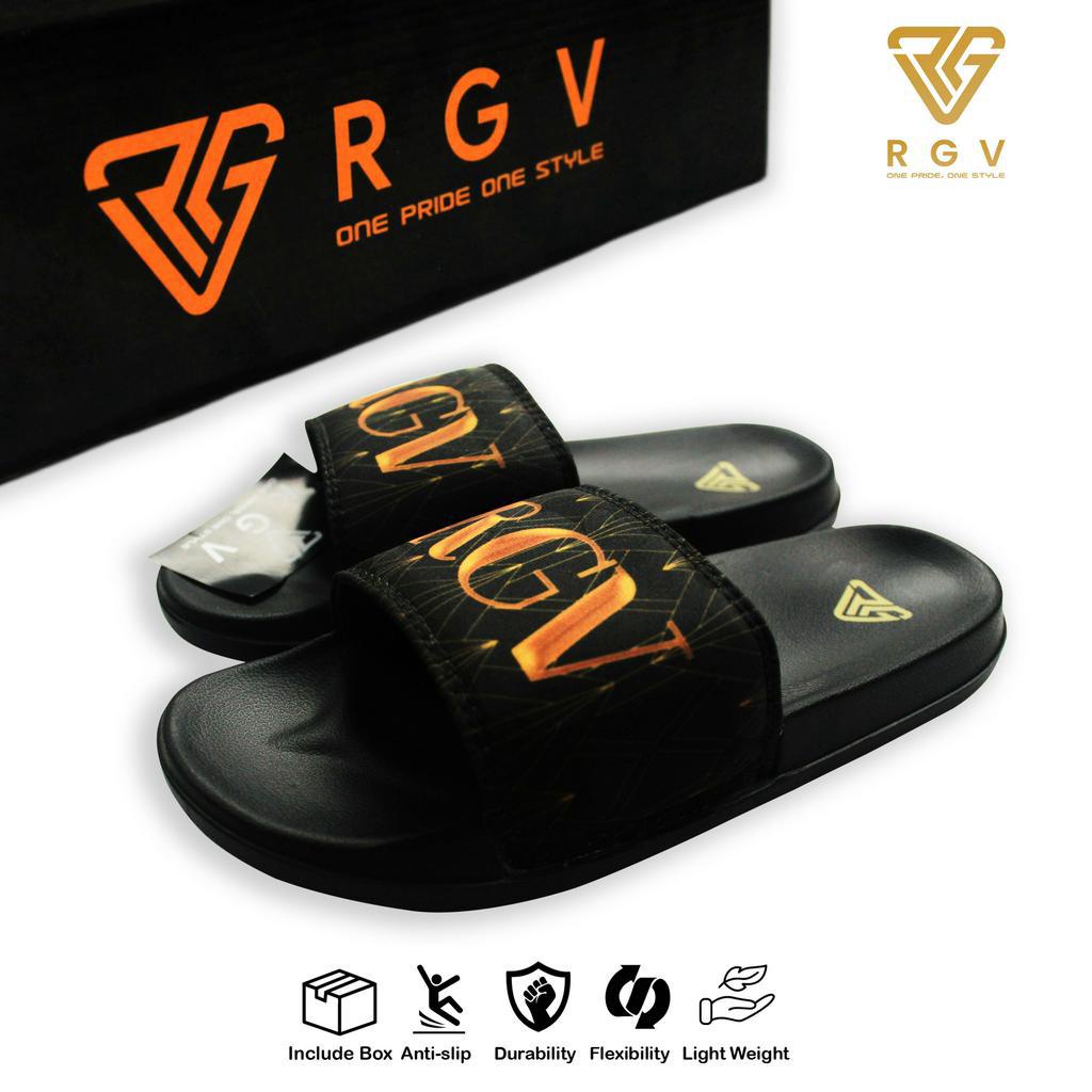 RGV - SANDAL PRIA DAN WANITA SLIDE SLIP ON SENDAL ANTI LICIN RINGAN SELOP ART DECO GOLD