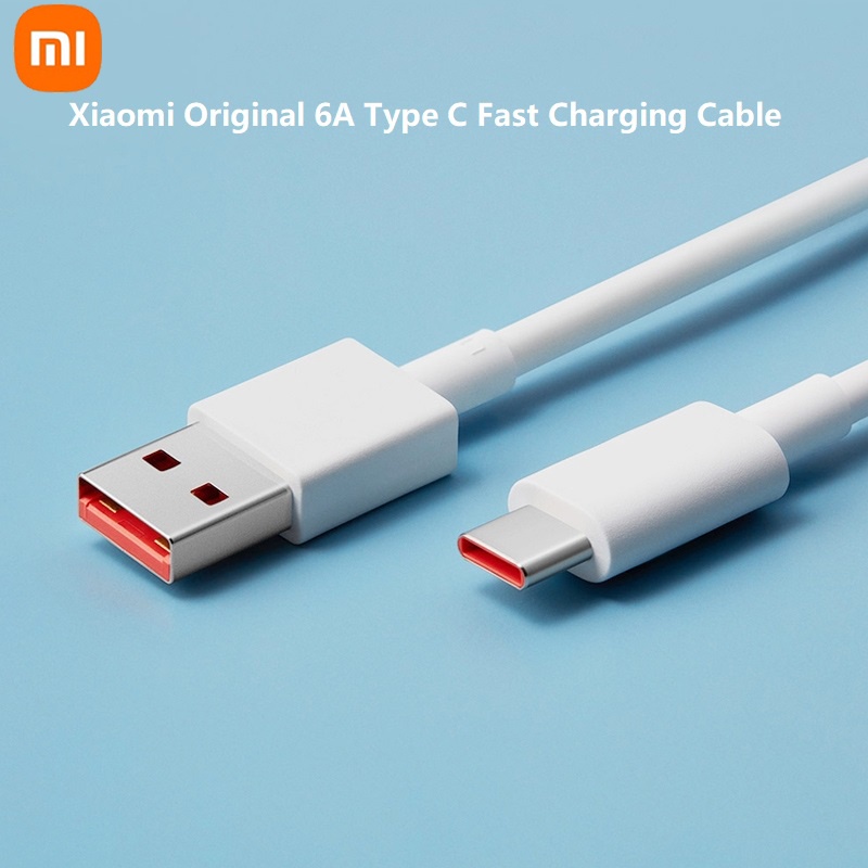 Kabel Fast Charging Turbo 6A Tipe C Line Untuk XiaoMi 11 10 10T Pro 5G M3 X3 NFC Redmi Note 10 K40 Pro