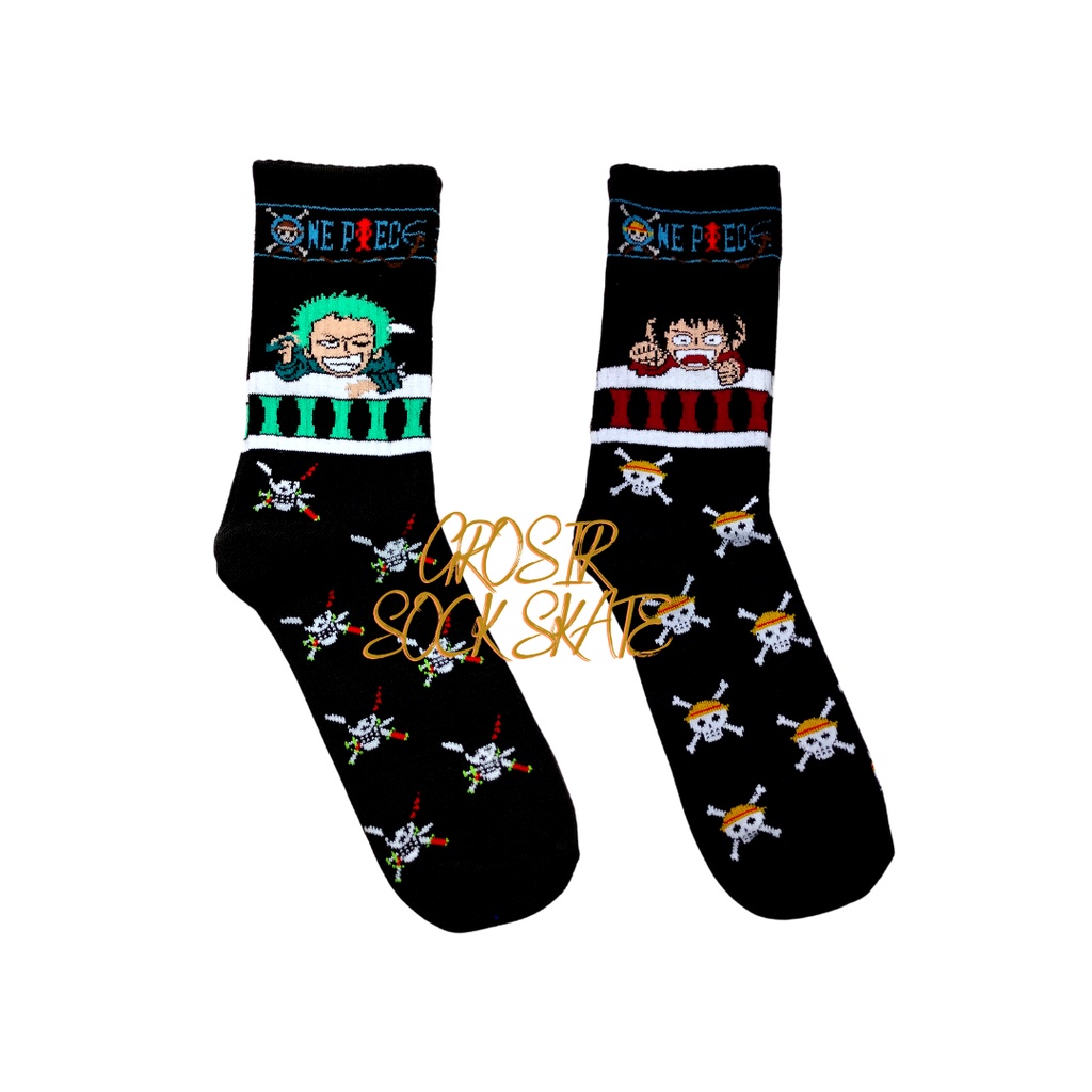 kaos kaki old school kartun one piece