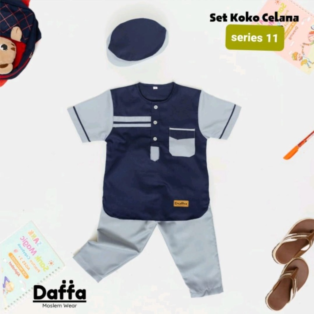 Stelan koko anak  bahan toyobo premium usia 0- 5 thn