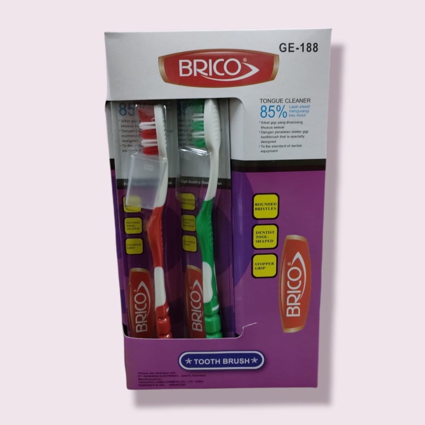 sikat gigi toothbrush tongue cleaner brico GE-188