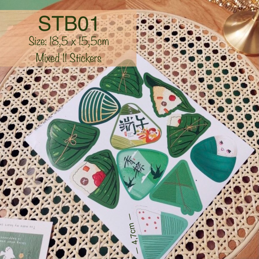 

2 pcs STB 01 Sticker Bakcang Dragon Boat Festival Bakcang