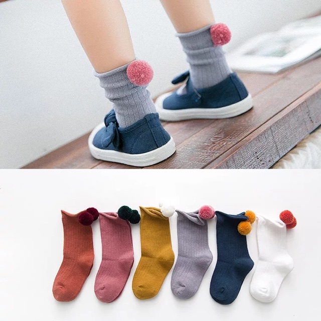 KAOS KAKI POM POM ANAK IMPORT SOCK MURAH KIDDYSTORE