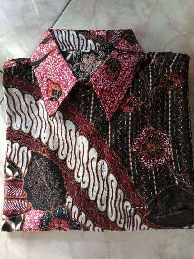 Batik Couple Kebaya Tunangan Ayudia Merah Lamaran Wisuda Kondangan