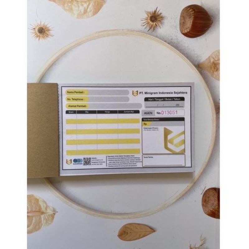 Kwitansi Tambahan / Nota Resmi Minigram 1 Lembar