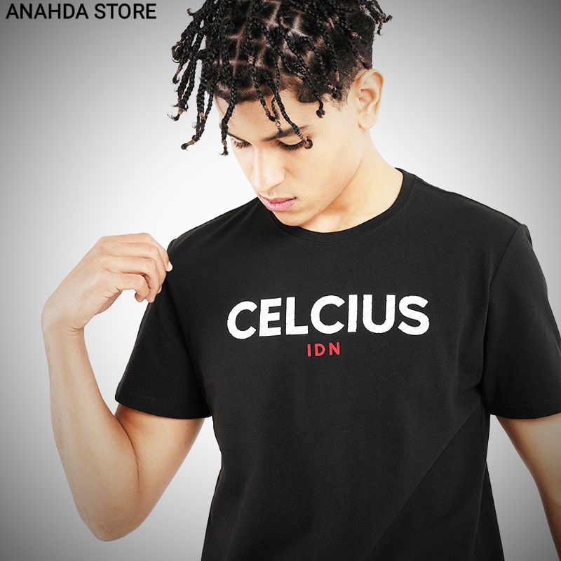 CELCIUS T-SHIRT BLACK D00012CK SABLON CELCIUS IDN