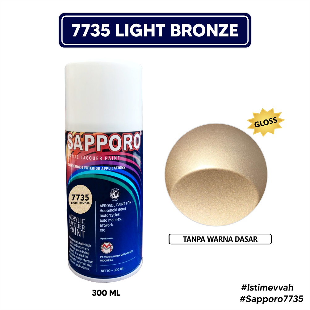 Sapporo 7735 Light Bronze / Cat Spray Semprot Aerosol Terbaik