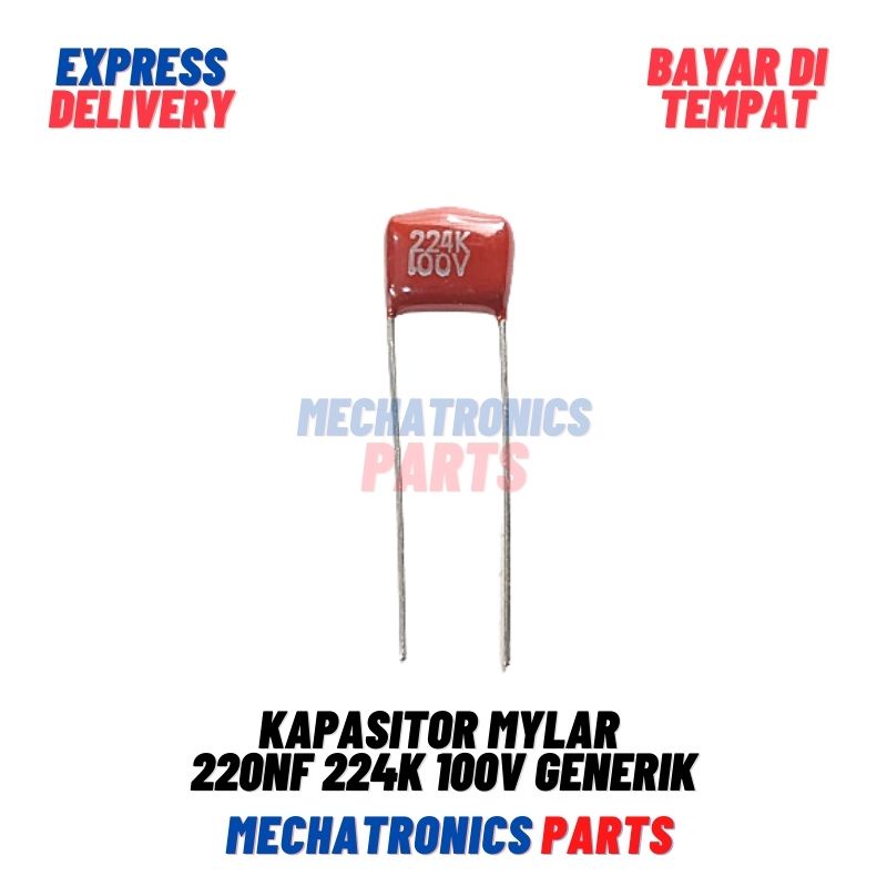 KAPASITOR MYLAR MILAR 220nF 224K 100V Generik