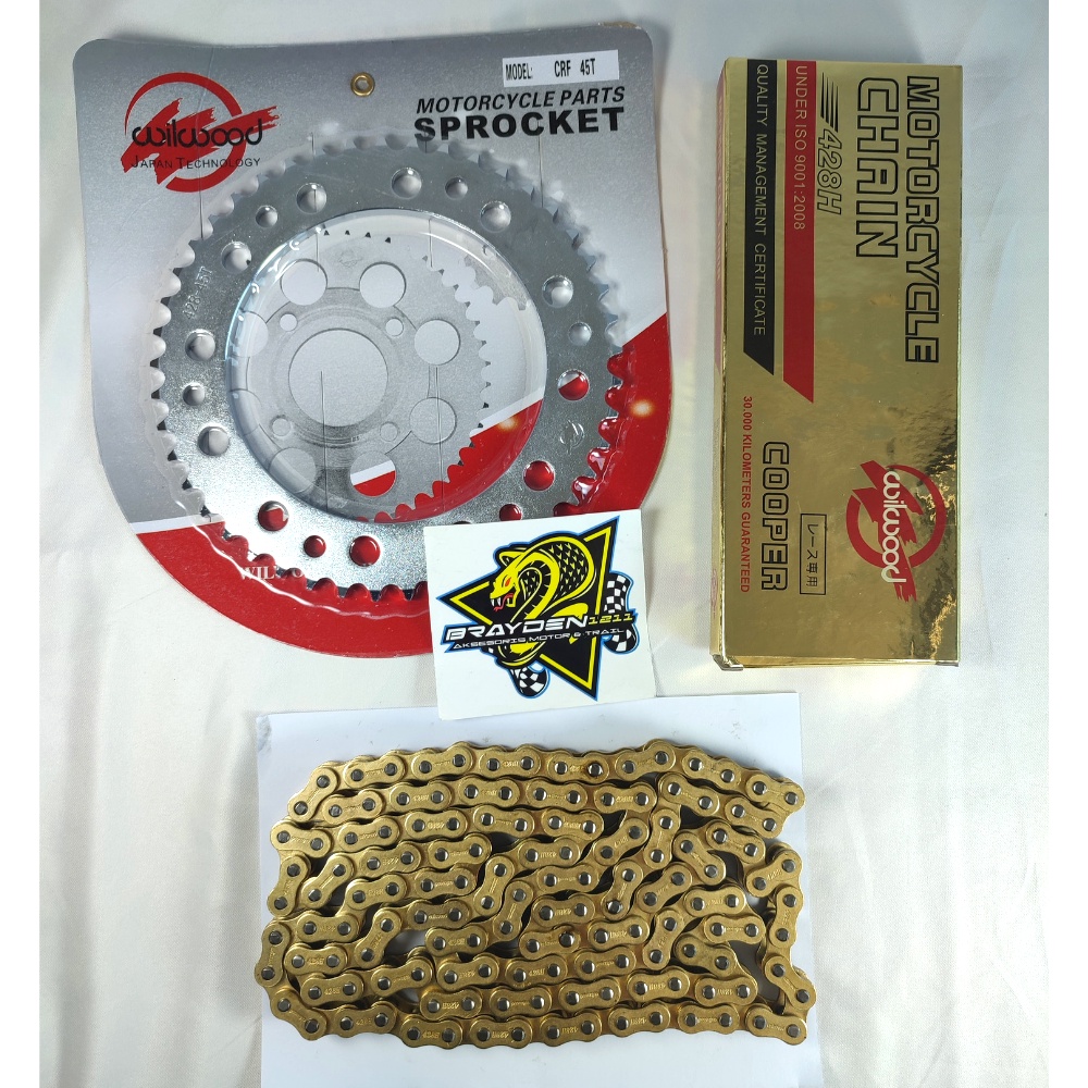 GEAR SET CRF KLX/GEAR BELAKANG CRF KLX/GEAR SSS KLX CRF/GEAR KLX CRF SSS/GEAR CRF KLX WILWOOD