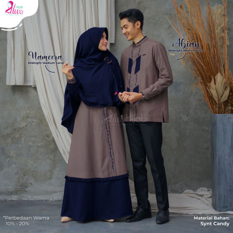 Abian Nameera Couple Set - Alwa Hijab (Ready Stock)