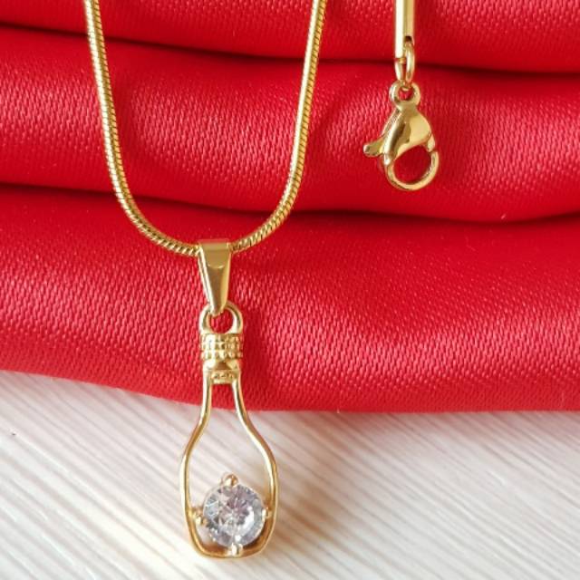 Kalung titanium / fashion import Wanita Antikarat / Kalung Gold GN033