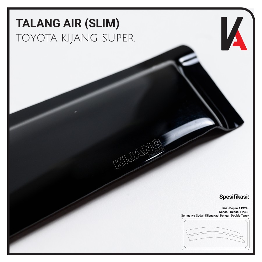 TALANG AIR PINTU MOBIL TOYOTA KIJANG SUPER MODEL SLIM 2 PINTU HITAM