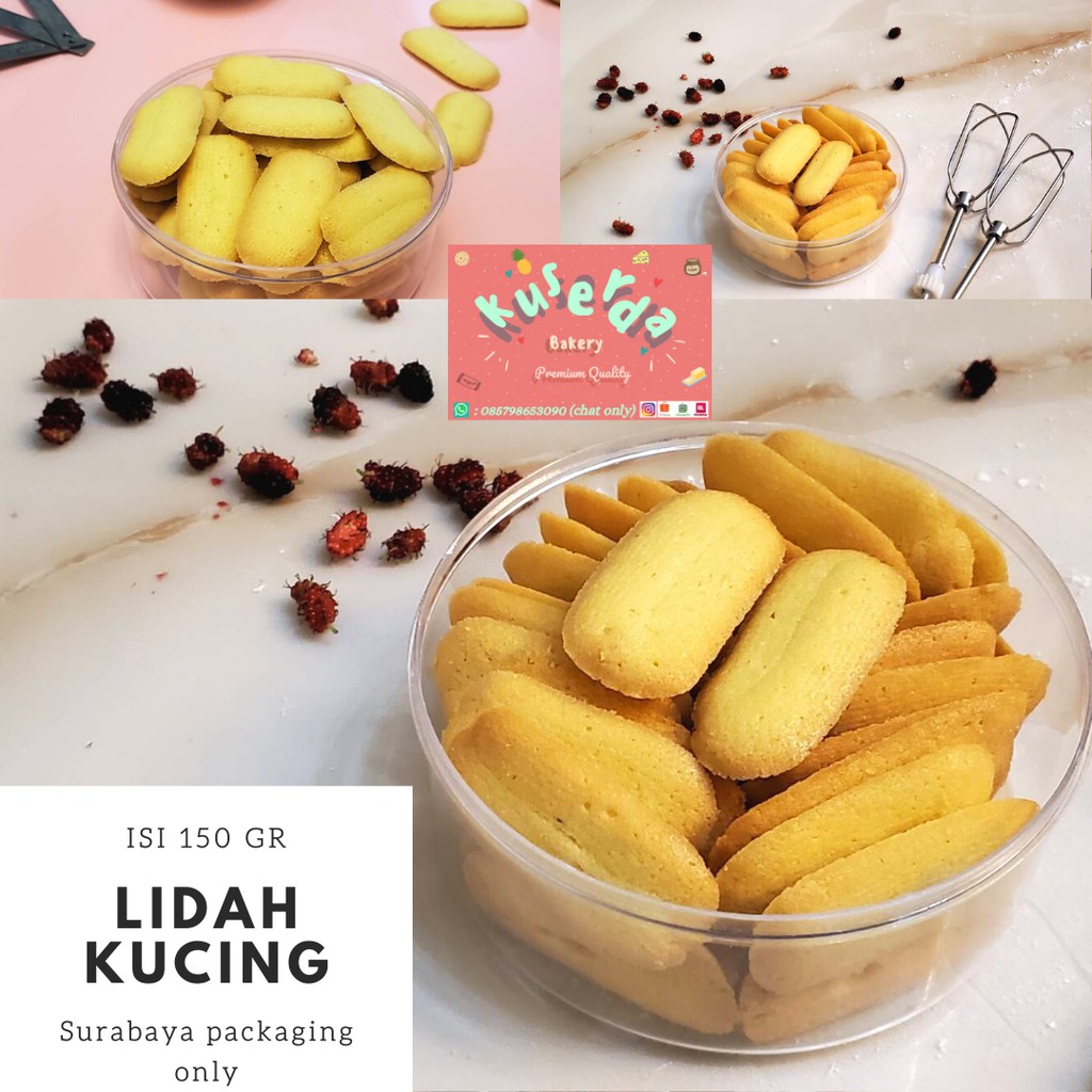 

Lidah kucing tabung - kue kering lumer surabaya - enak - kue lidah kucing - premium butter
