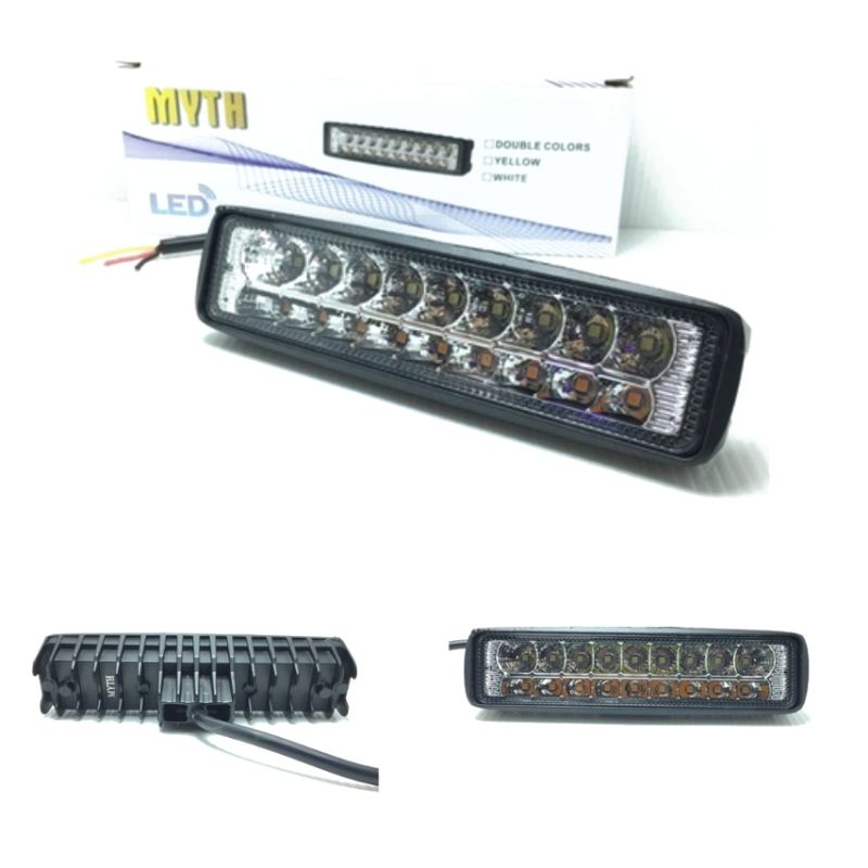 Lampu Tembak WorkLed 18 Mata Dua Warna Putih Kuning MYTH Svr28