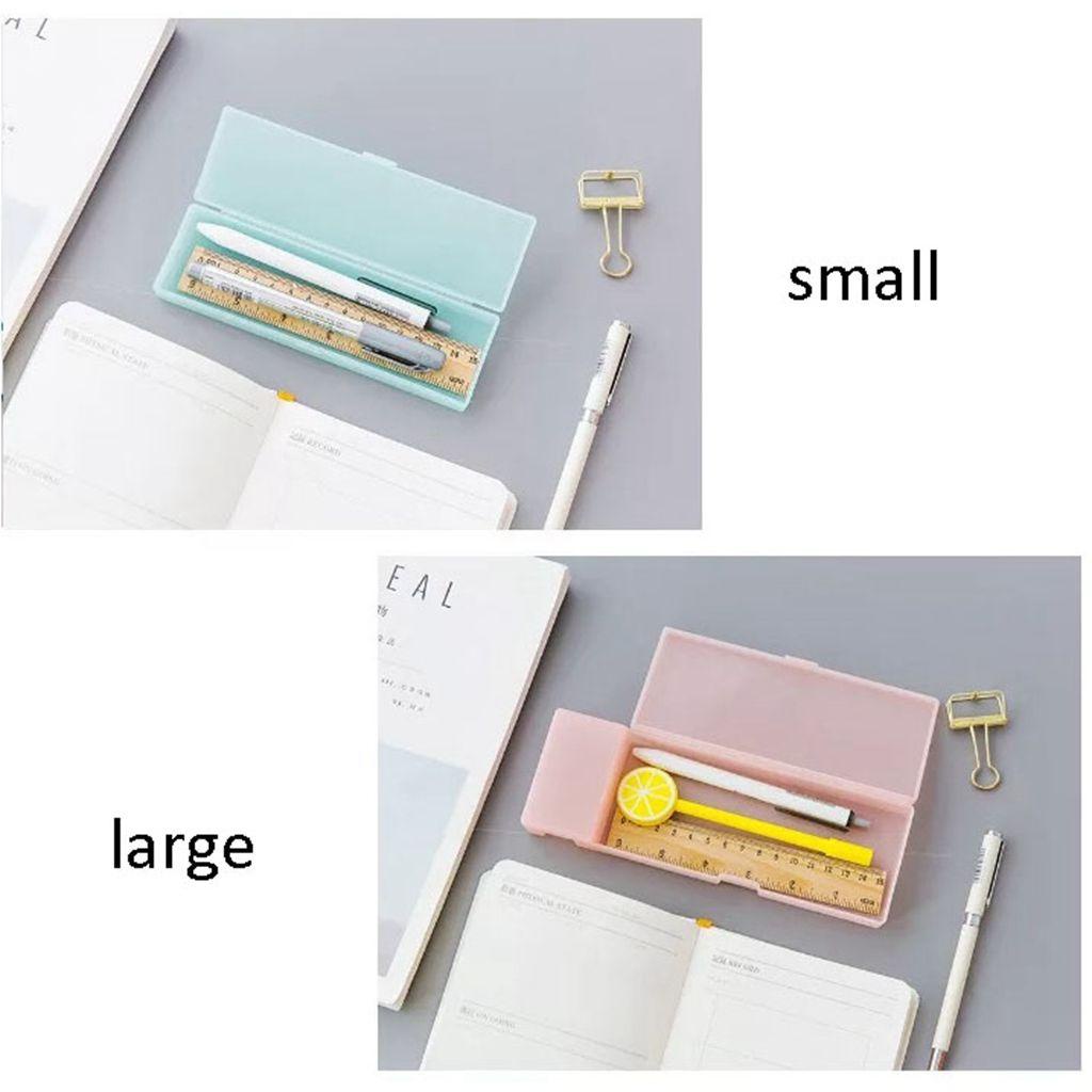 Mxbeauty Kotak Pensil INS Keras Untuk Siswa Hadiah Anak-Anak Transparan Frosted Stationery Case