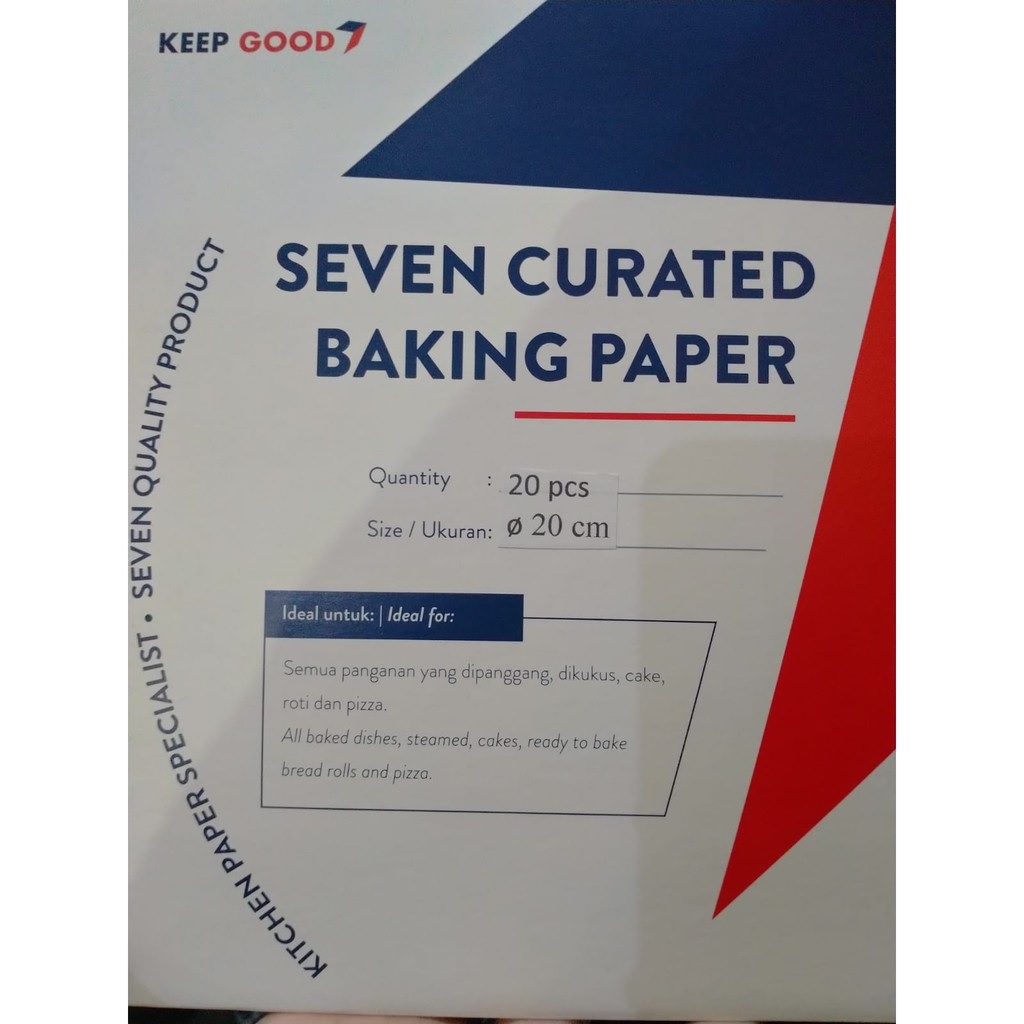 Baking Paper Seven Round Diameter 20cm isi 20lbr