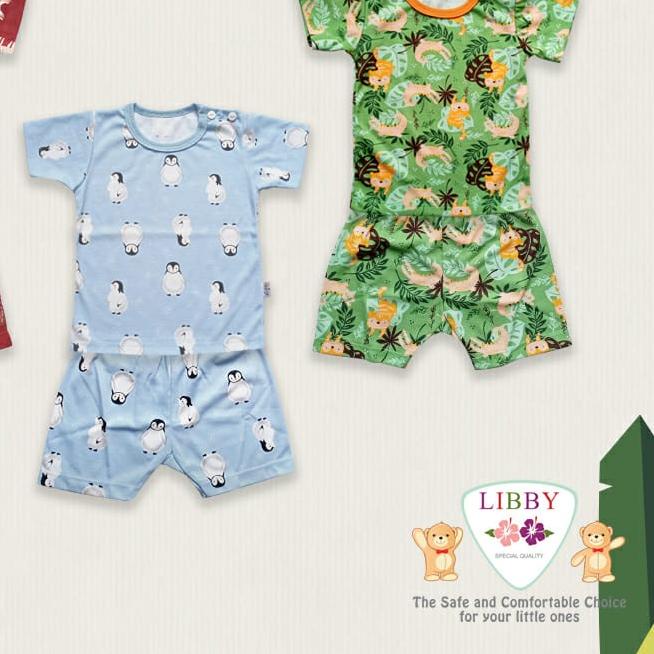 ☁ Libby Setelan Pendek / Setelan Libby 1 Pasang S,M,L,2L,XL,XXL / Libby Baby / Baju Bayi Libby ☆