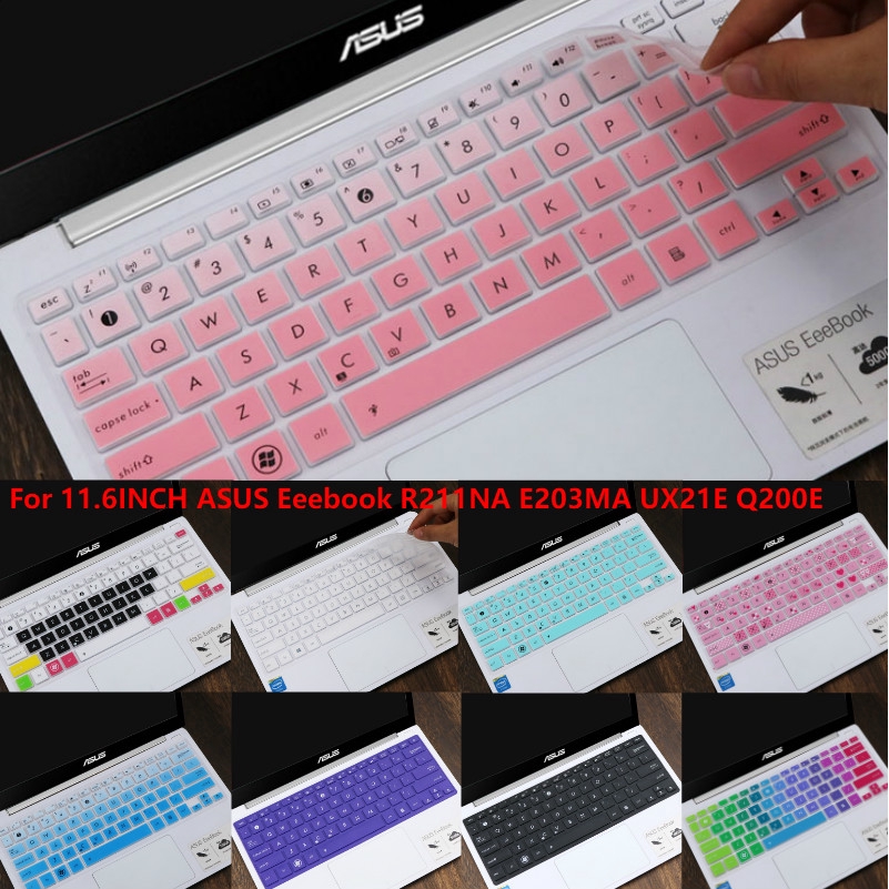 for Asus 11.6 Inch Eebook R211Na E203Ma Ux21E Q200E Pelindung Keyboard Silikon Ultra Tipis Untuk