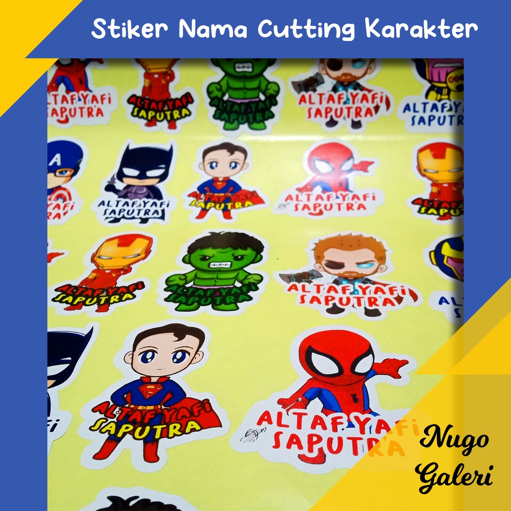 

STIKER NAMA KARAKTER CUTTING (LABEL BUKU)