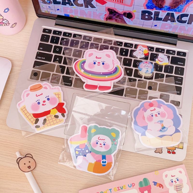 

stiker poppy bear bahan pvc waterproof