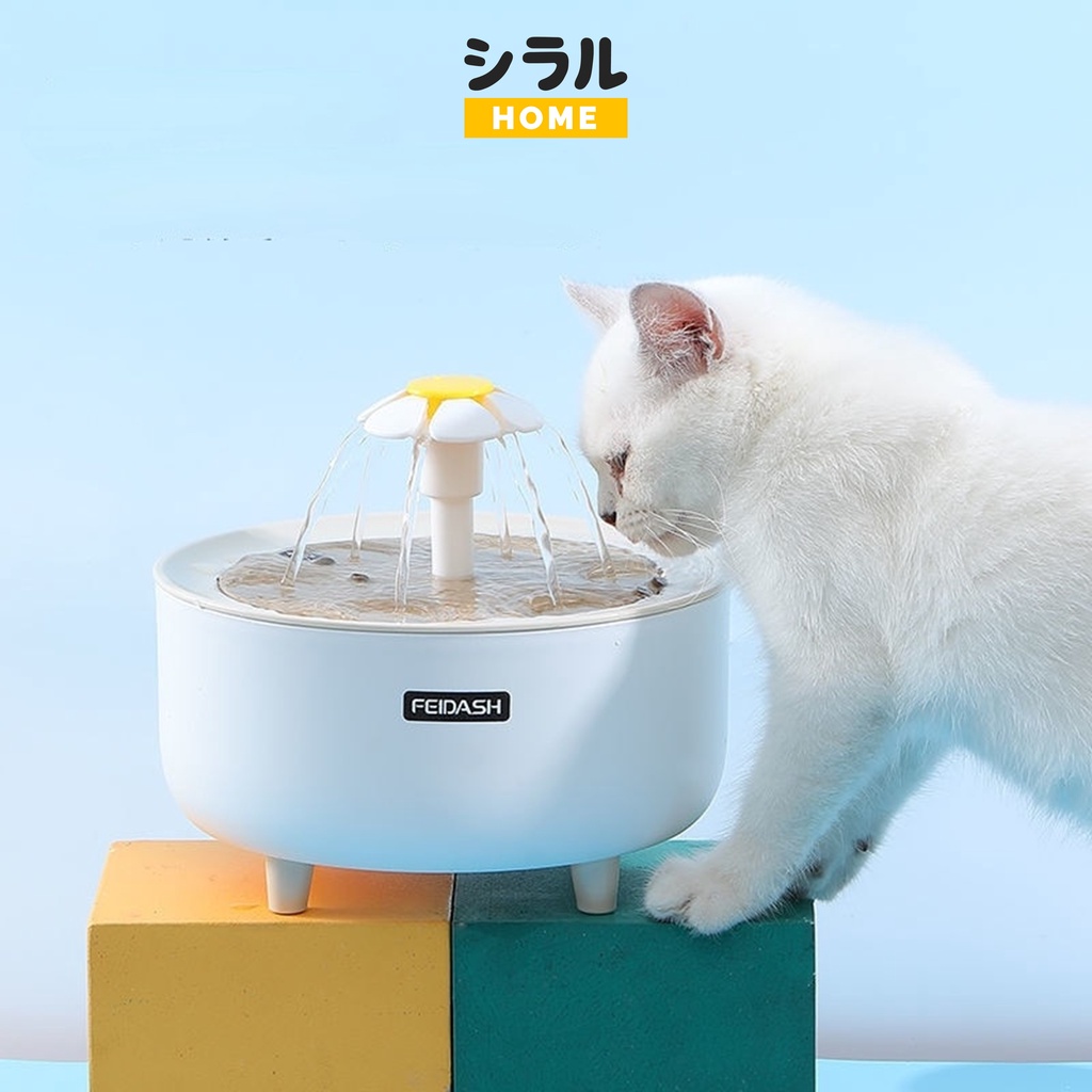 (SUDAH TERMASUK MESIN) Water Dispenser Fountain Tempat Wadah Minum Kucing Anjing Air Mancur Pancuran 2.4 Liter