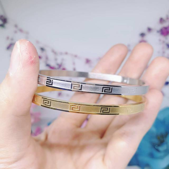 Gelang titanium mewah anti karat korea simple GBT-61