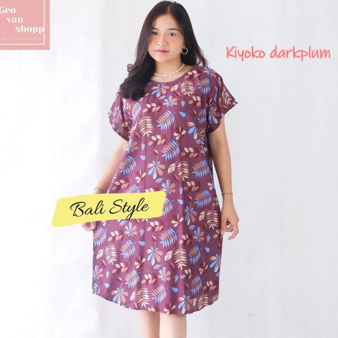 Daster Cantik Kiyoko Darkplum / Daster Bali / Kencana Ungu/ Home Dress Best Seller