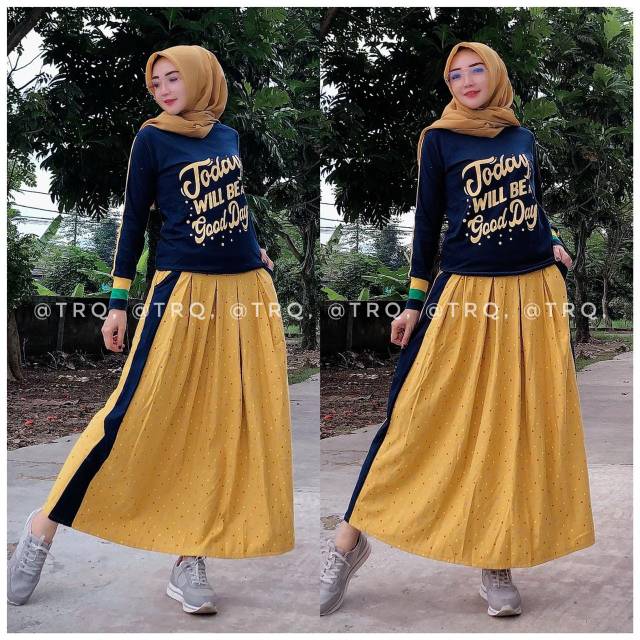 Set Rok Kaos + Atasan Kaos