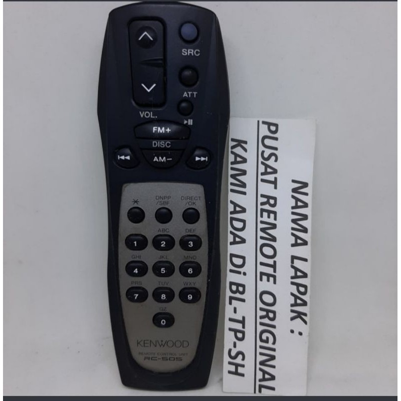 REMOTE REMOT DVD TAPE KENWOOD RC-505 ORIGINAL ASLI