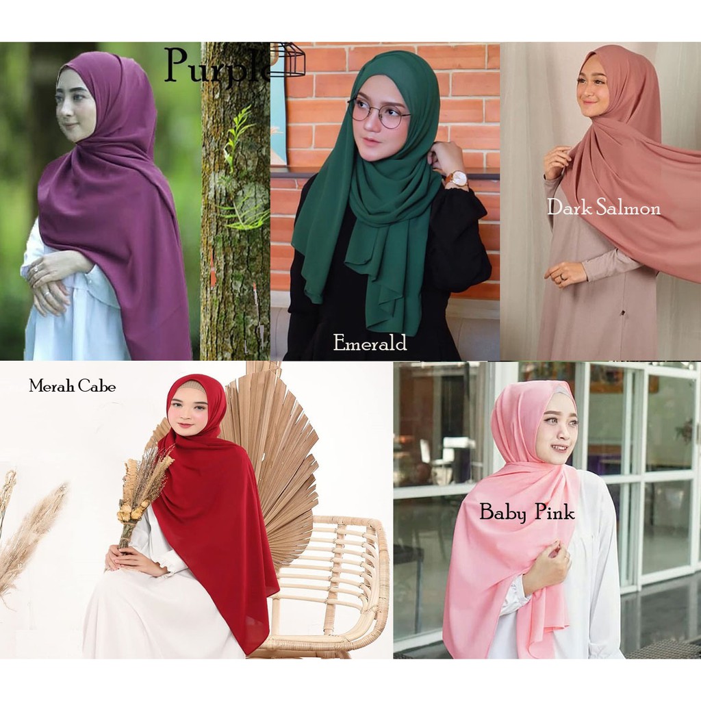 Jilbab Pashmina Warna  Baby  Pink  Hijab Converse