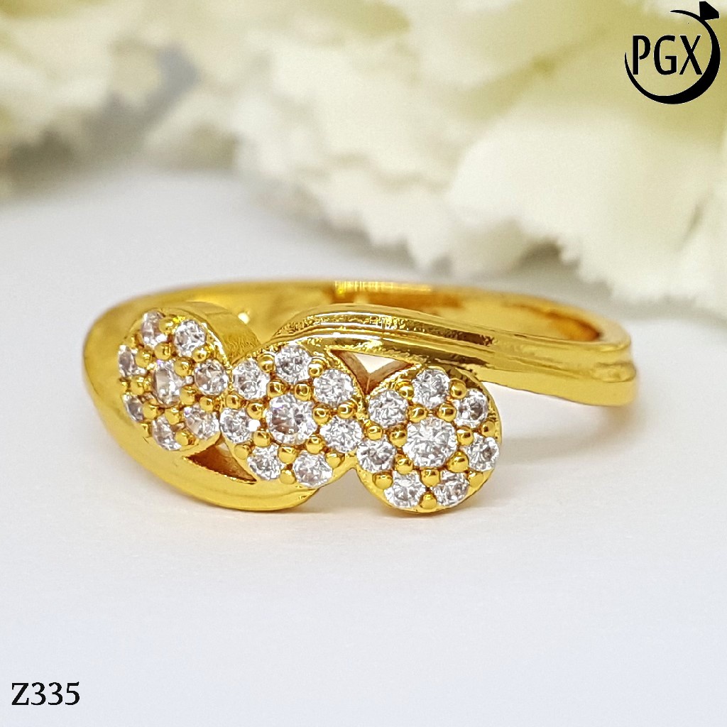 PGX Cincin Xuping Wanita Aksesoris Fashion Perhiasan Lapis Emas Premium - Z335