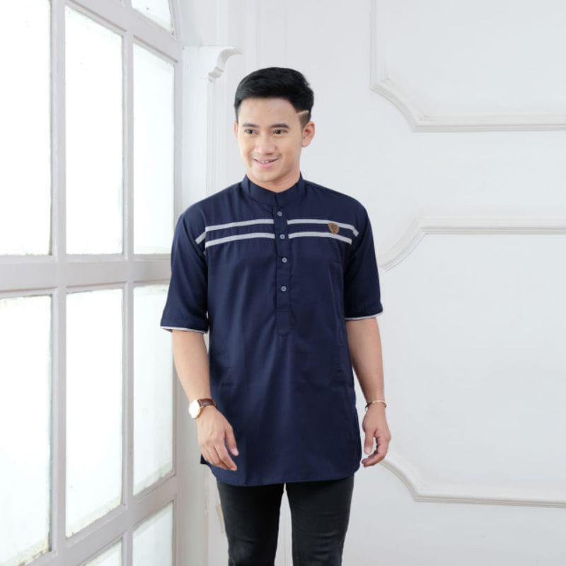 Baju Koko Kurta Dewasa Lengan Panjang Material Catton Adem Serap Keringat